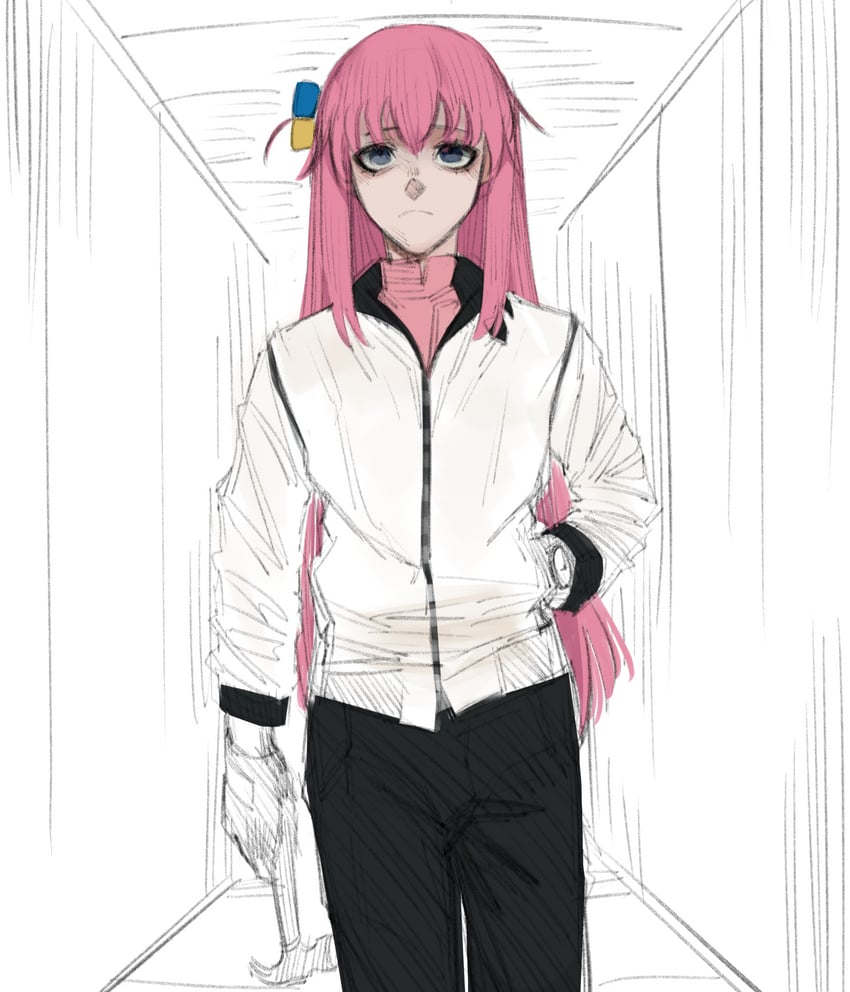 gotoh hitori and driver (bocchi the rock! and 1 more) drawn by inuarts