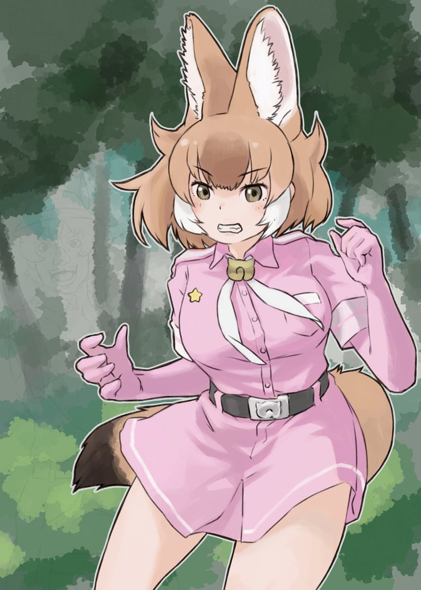 captain and dhole (kemono friends and 1 more) drawn by toriny