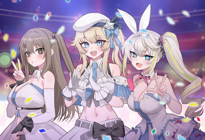 k2, vepley, sharkry, and yoohee (girls' frontline and 1 more) drawn by bubba_(user_nzhy7548)