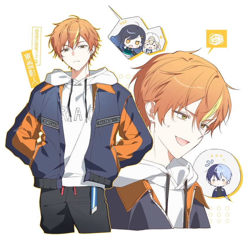 shinonome akito, shiraishi an, aoyagi touya, and azusawa kohane (project sekai) drawn by mikan_(migwang)