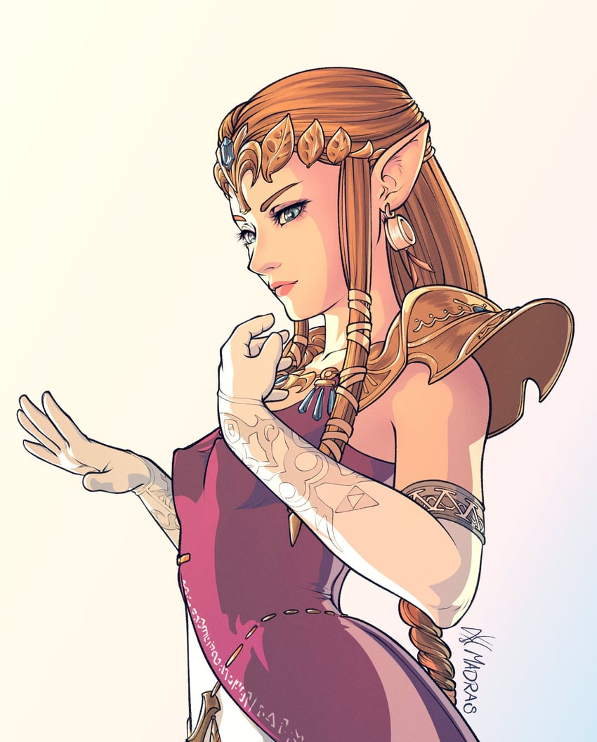 princess zelda (the legend of zelda and 1 more) drawn by madras_(anothermadras)
