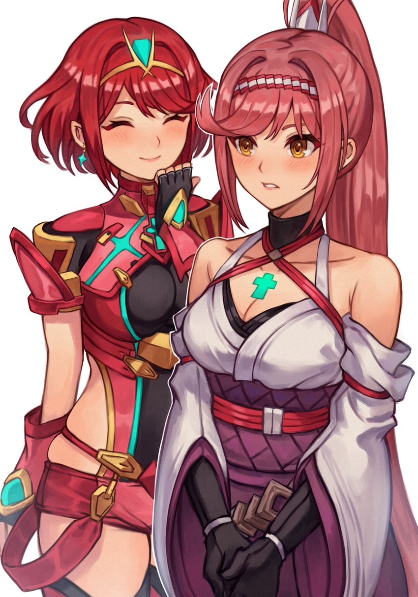 pyra and glimmer (xenoblade chronicles and 3 more) drawn by 20060715