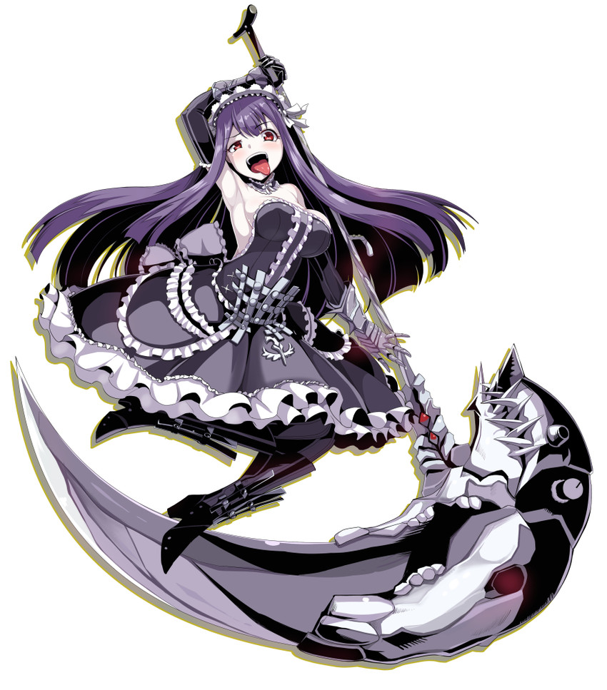 reaper and reaper 4 (sekaiju no meikyuu and 1 more) drawn by dan_(orange_train)