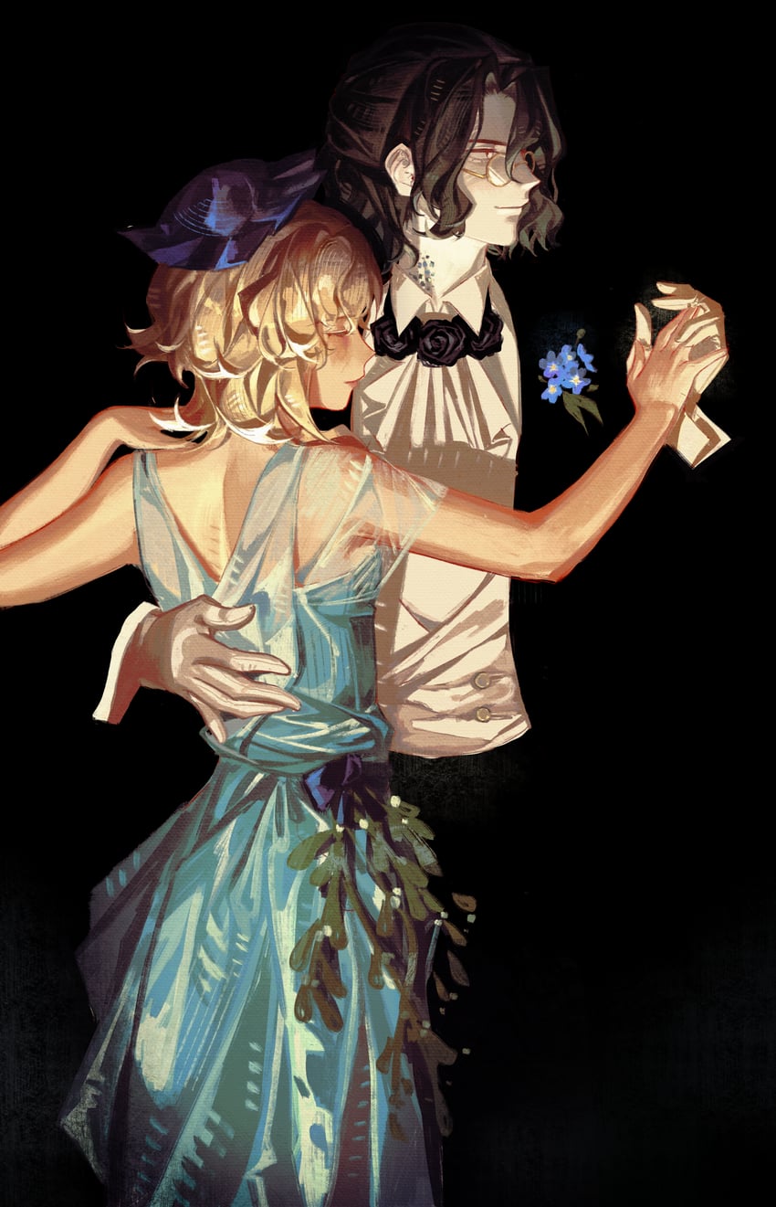 druvis iii and forget me not (reverse:1999 and 1 more) drawn by kikan_(kikanoe)