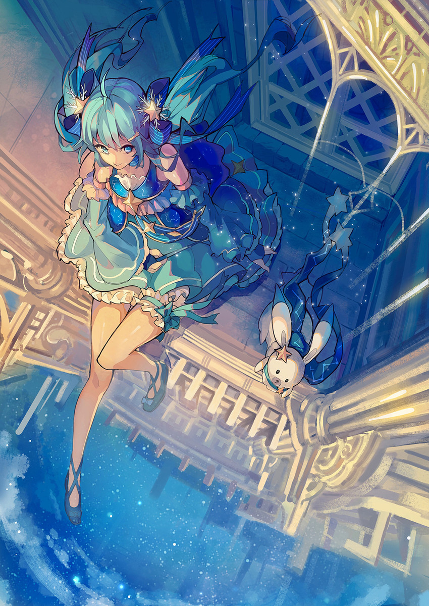 hatsune miku, yuki miku, and rabbit yukine (vocaloid) drawn by hunxiao_xingshuang