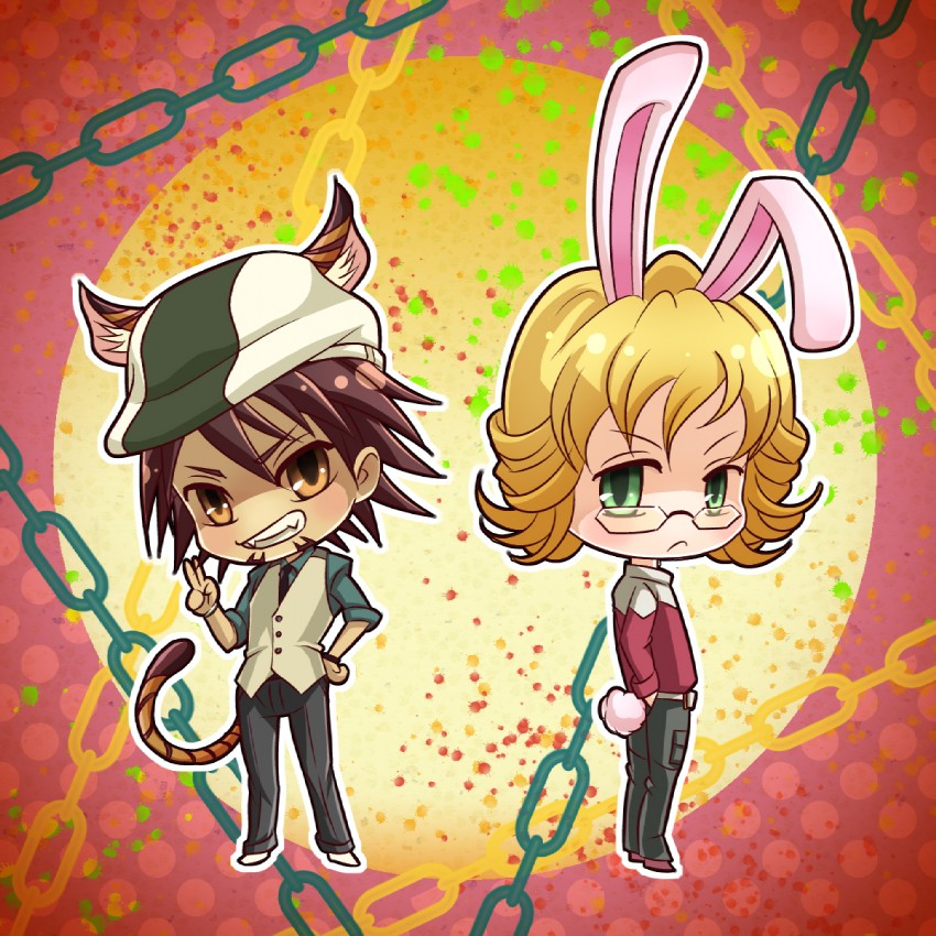 barnaby brooks jr. and kaburagi t. kotetsu (tiger & bunny) drawn by hiramayu