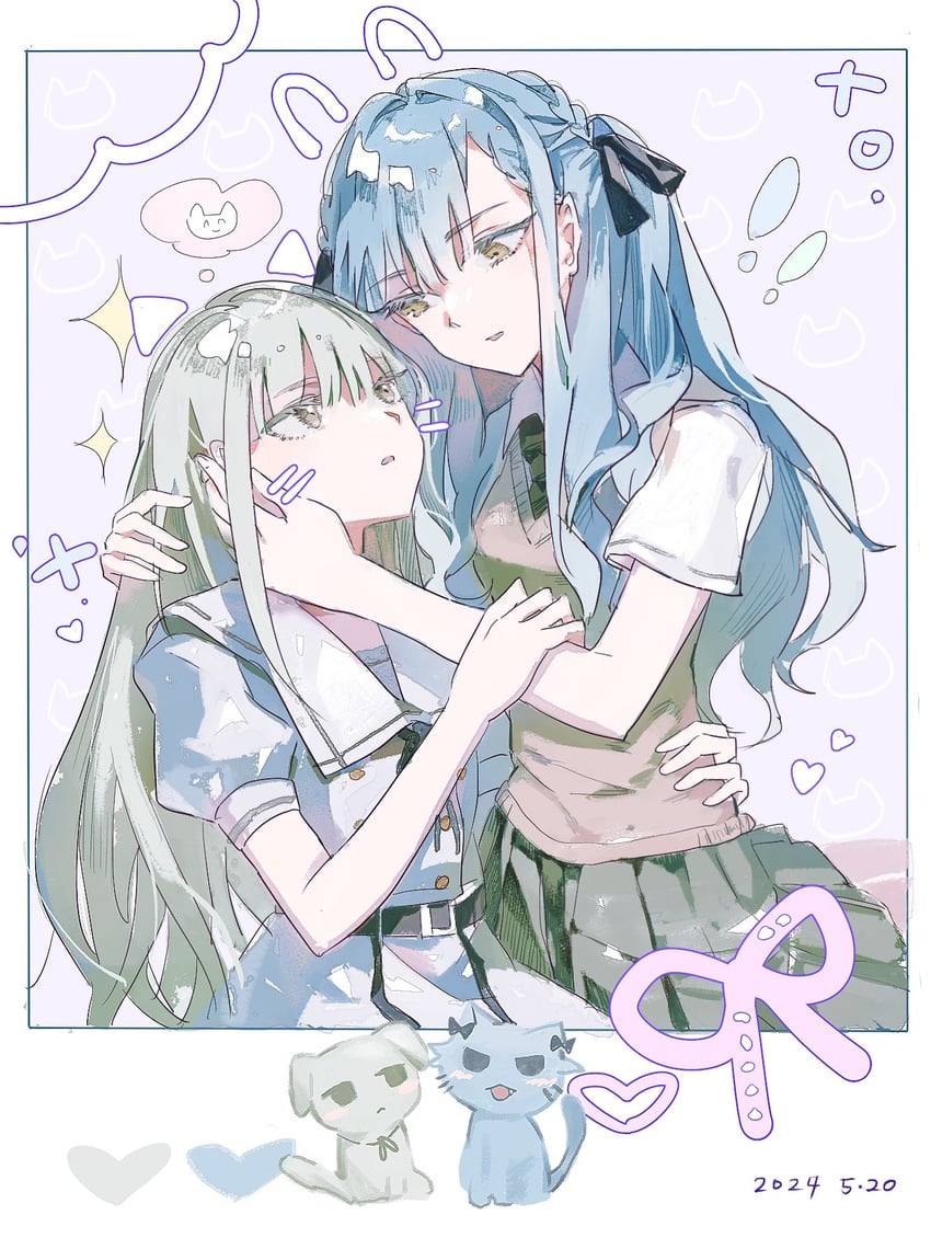 togawa sakiko and wakaba mutsumi (bang dream! and 1 more) drawn by reiboubyou