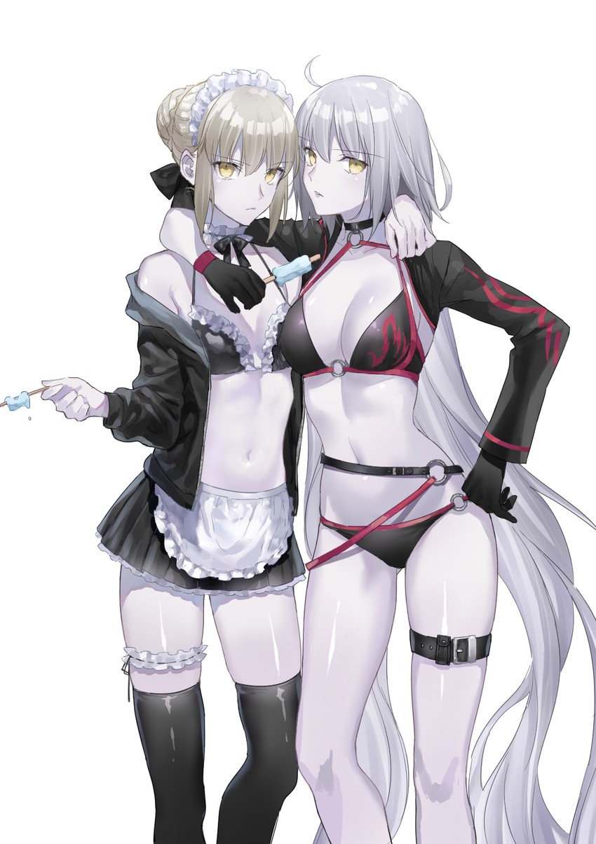 artoria pendragon, jeanne d'arc alter, and saber alter (fate and 1 more) drawn by nipi27