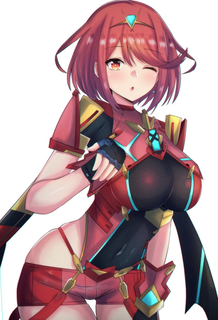 pyra (xenoblade chronicles and 1 more) drawn by latte_(latte_daruta2)