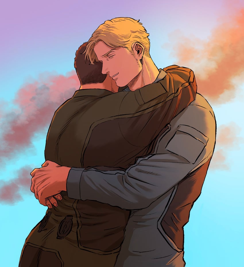 ao isami and lewis smith (yuuki bakuhatsu bang bravern) drawn by yamuzo_(yamyamzozo)