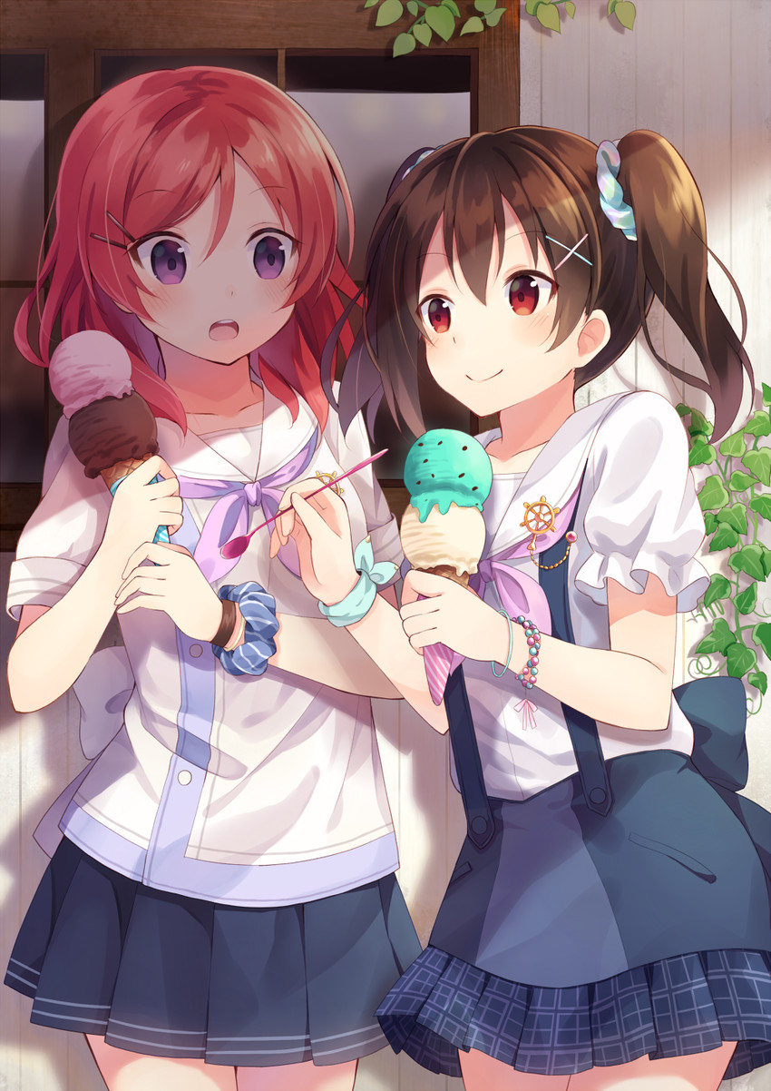 nishikino maki and yazawa nico (love live! and 1 more) drawn by nonono_(nononotea)
