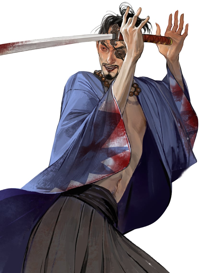 majima goro and okita souji (ryuu ga gotoku and 1 more) drawn by vats9_9