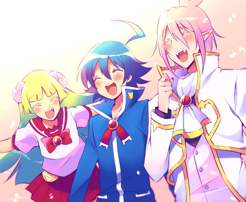 suzuki iruma, valac clara, and asmodeus alice (mairimashita! iruma-kun) drawn by yuuma_(yuma1111)