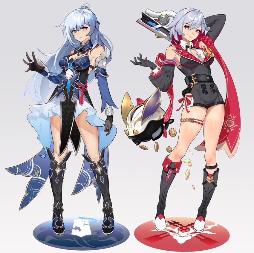 topaz, jingliu, trotter, and numby (honkai and 1 more) drawn by bea_lenoir