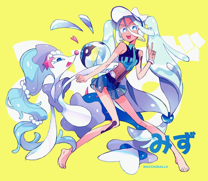 hatsune miku, primarina, and water miku (pokemon and 2 more) drawn by scalllions