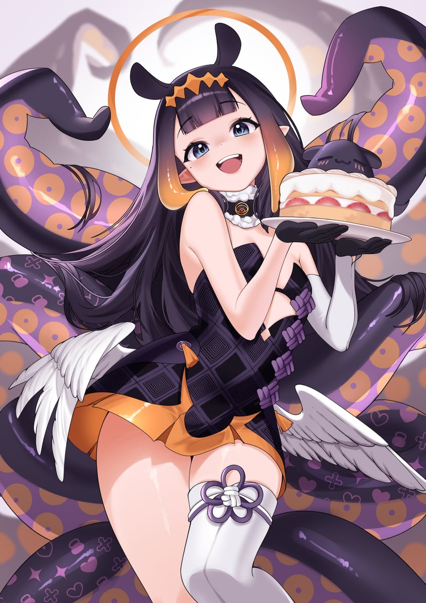 ninomae ina'nis and takodachi (hololive and 1 more) drawn by rainenleaf