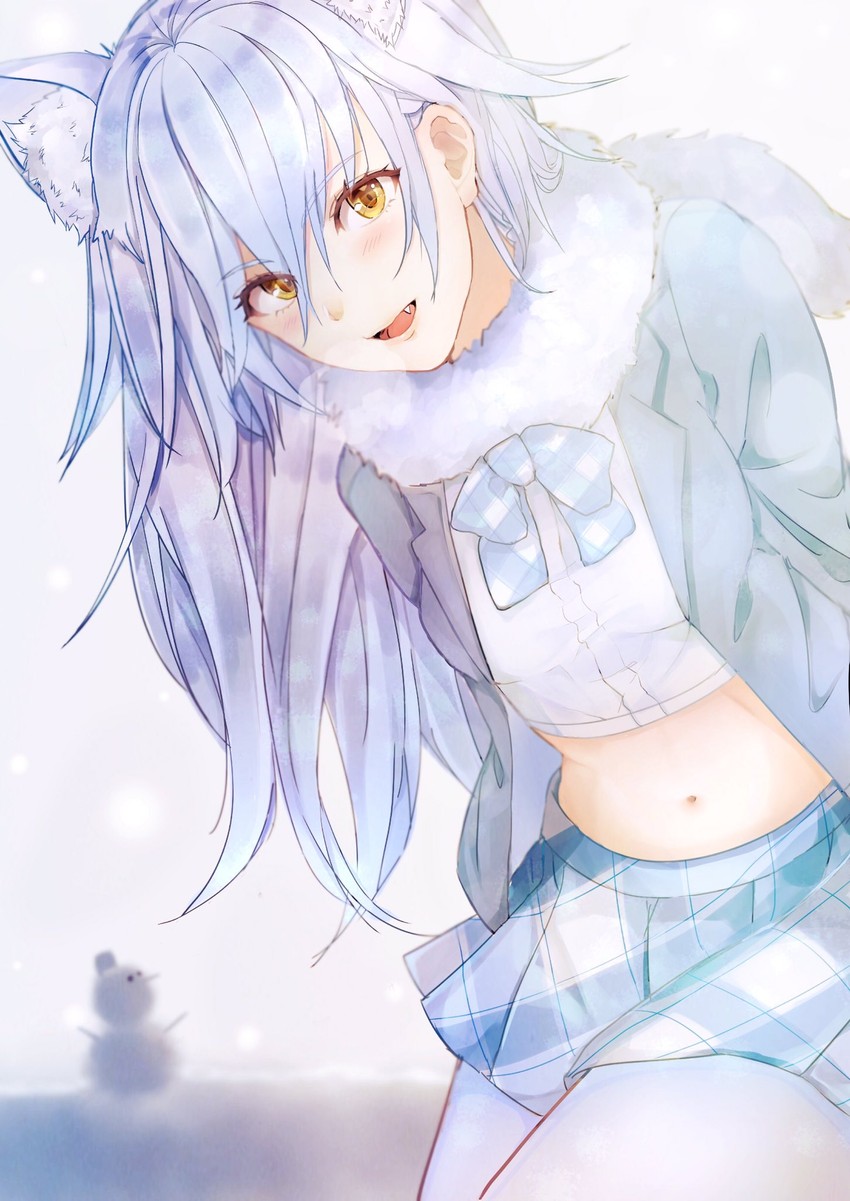Dopamine Girl - high quality, detailed, anime girl, wolf ears, white wolf  tail, angel wings, cute, brown hair , hoodie, sitting in a blossom tree, 2  wings on back, hair clip, shorts,