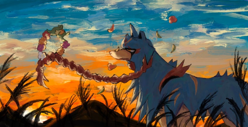 comfey and zacian (pokemon and 1 more) drawn by panha