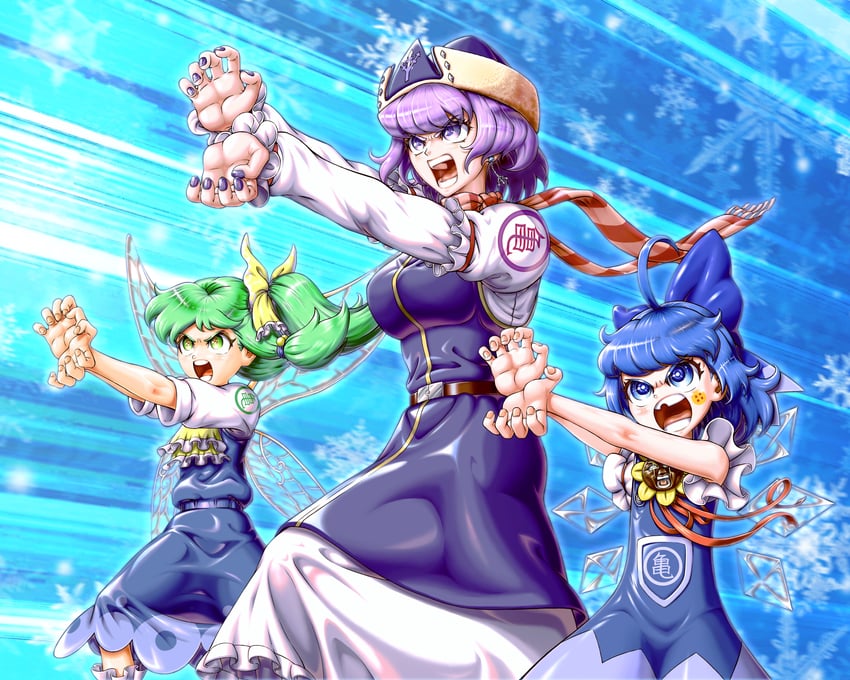 cirno, daiyousei, and letty whiterock (original and 3 more) drawn by hyt