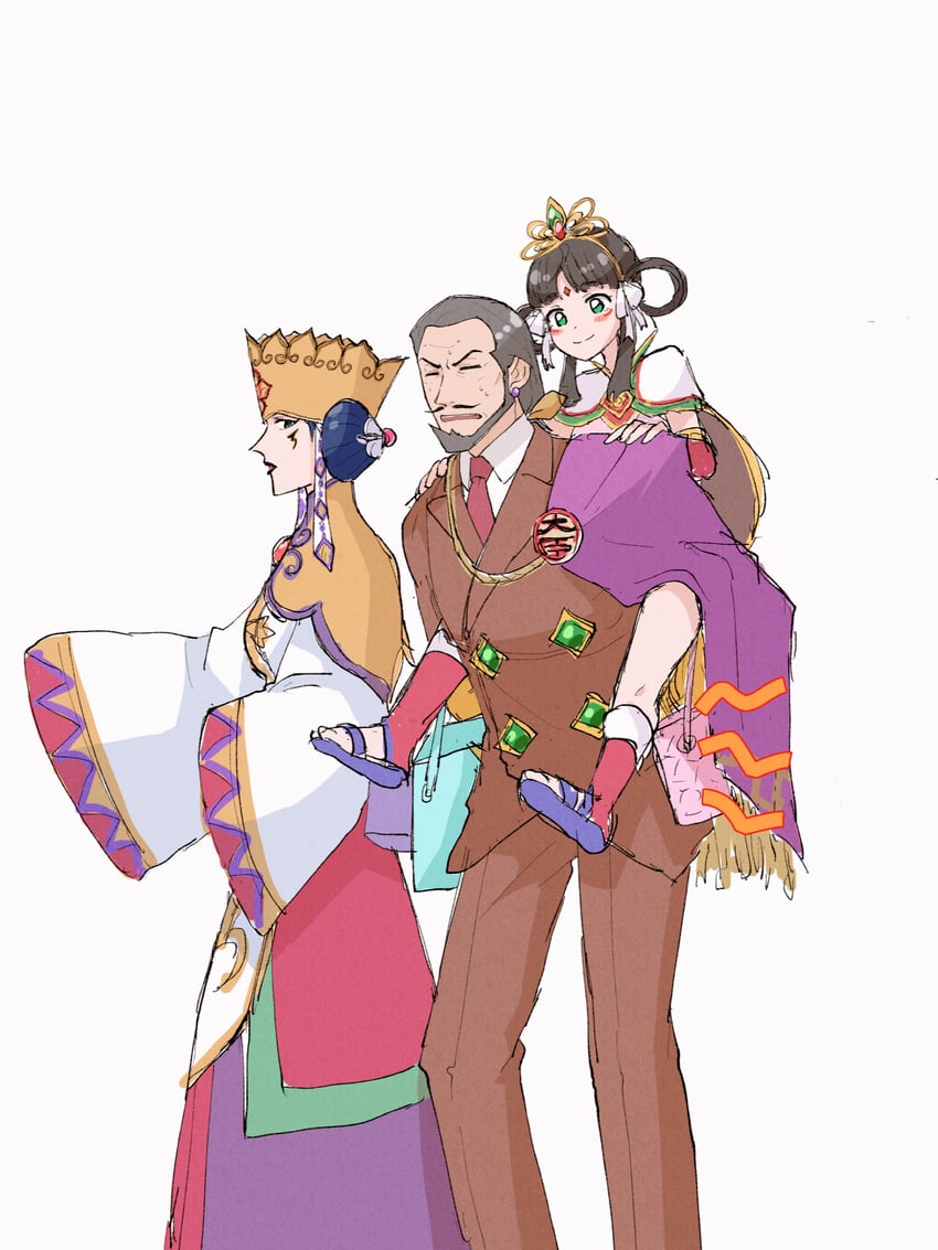 rayfa padma khura'in, ga'ran sigatar khura'in, and inga karkhuul khura'in (ace attorney and 1 more) drawn by caramelrag