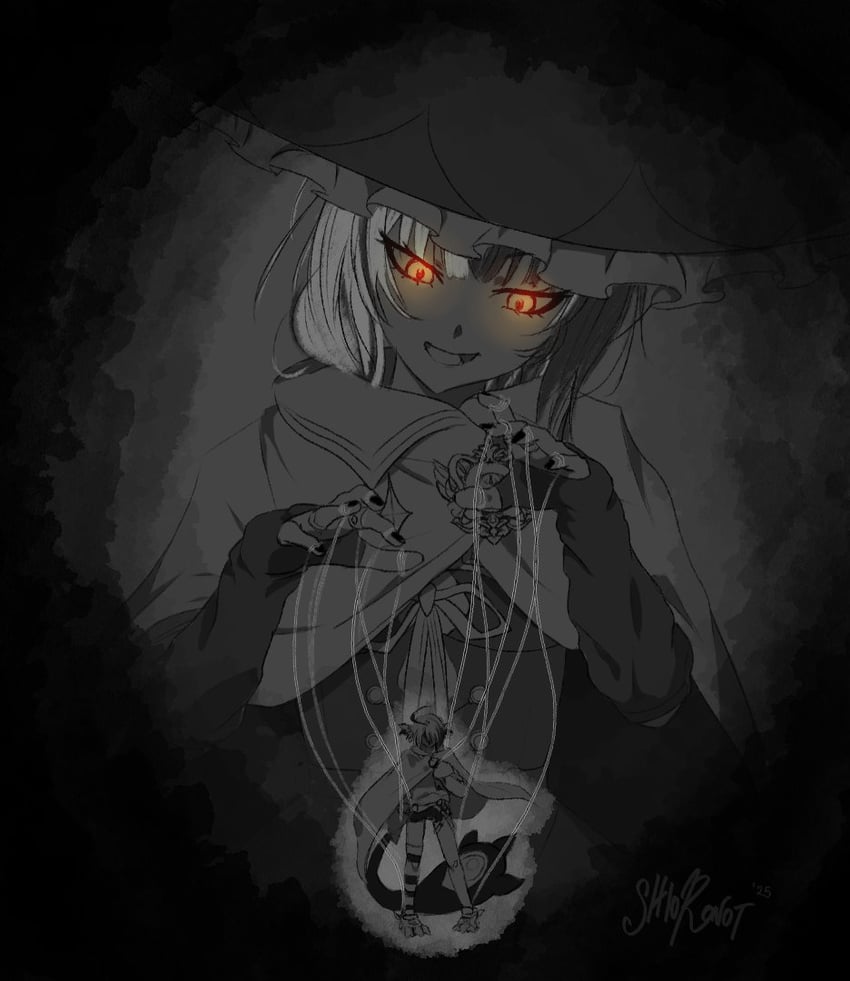 shiori novella and gigi murin (hololive and 2 more) drawn by shioronot
