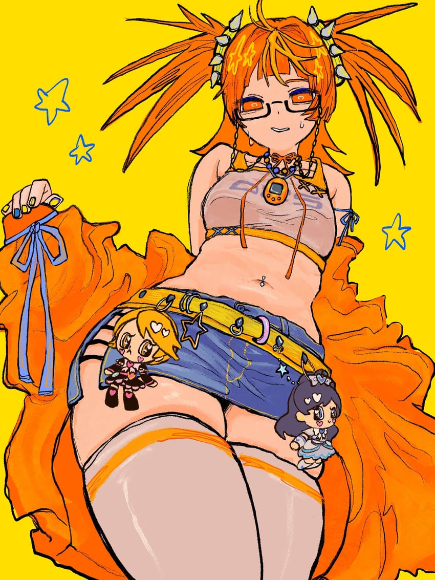 cure black and cure white (precure and 2 more) drawn by w0a25