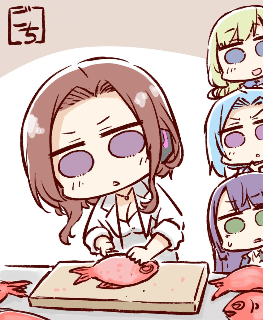 funada kiito, kawabata hotaru, igusa subaru, nakahara mary tomoyo, and onose mirai (assault lily) drawn by gochisousama_(tanin050)