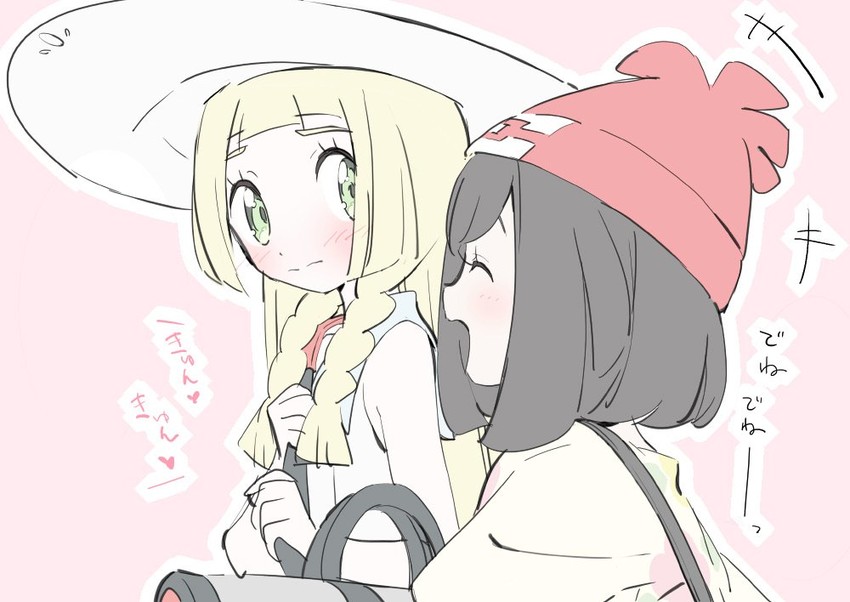 lillie and selene (pokemon and 1 more) drawn by nonobuki