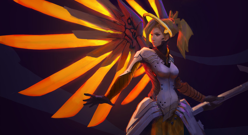 mercy (overwatch and 1 more) drawn by marcelo_batisti