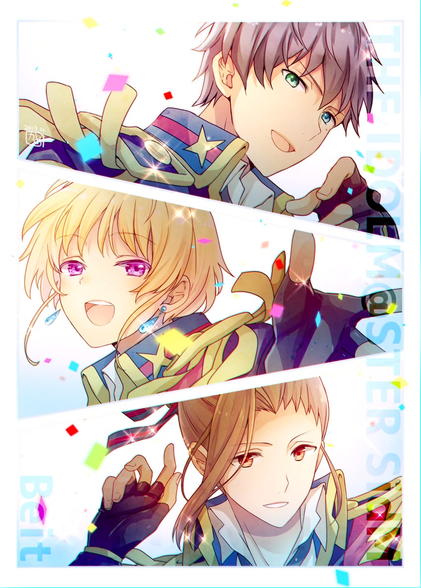 pierre bichelberger, watanabe minori, and takajo kyoji (idolmaster and 1 more) drawn by kame_(unaikodori)
