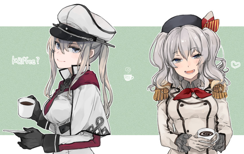 kashima and graf zeppelin (kantai collection) drawn by hita_(hitapita)