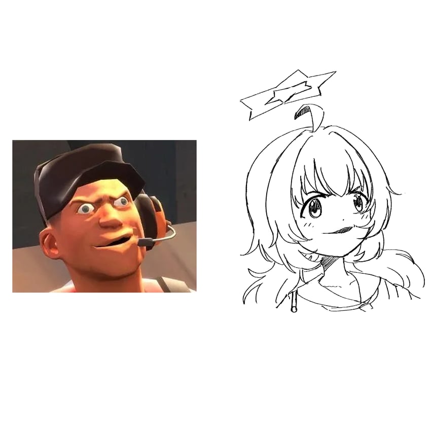 reisa (blue archive and 1 more) drawn by goodgameuseless