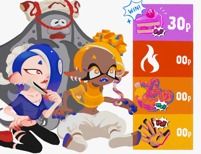 shiver, frye, and big man (splatoon and 1 more) drawn by ka1_(k4k37)