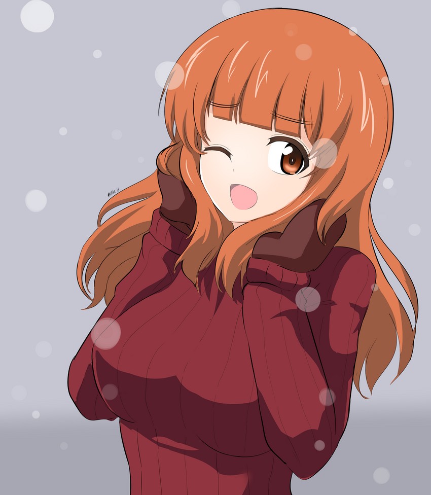 takebe saori (girls und panzer) drawn by aikir_(jml5160)