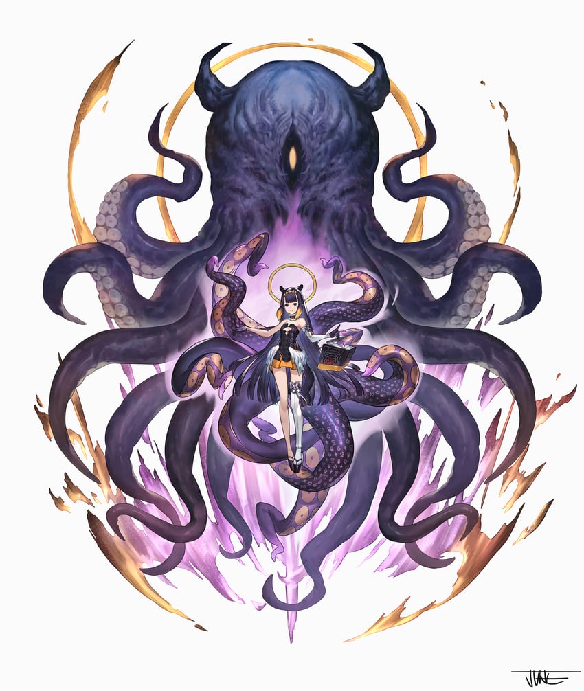 ninomae ina'nis and ao-chan (hololive and 1 more) drawn by jun_wei