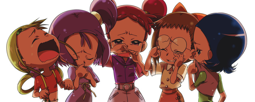 harukaze doremi, segawa onpu, fujiwara hazuki, senoo aiko, and asuka momoko (ojamajo doremi) drawn by kinako_(moment)
