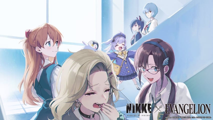 souryuu asuka langley, ayanami rei, makinami mari illustrious, ein, rei, and 1 more (neon genesis evangelion and 2 more)