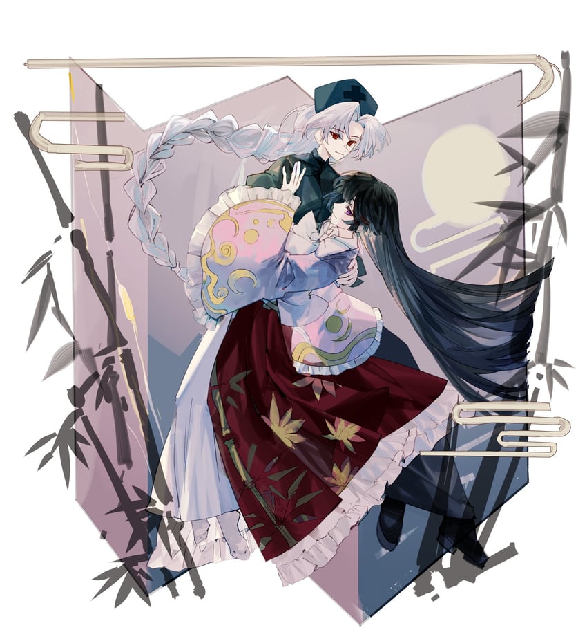 houraisan kaguya and yagokoro eirin (touhou) drawn by xian_qishui