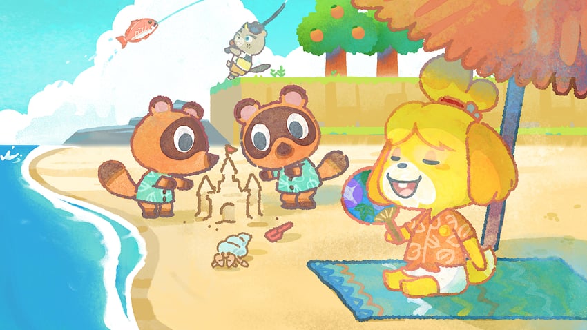 isabelle, timmy, tommy, and c.j. (animal crossing)