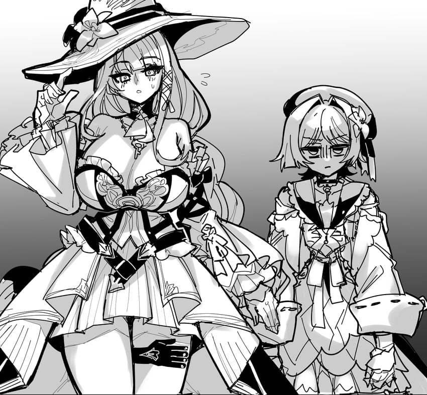 raiden shogun, scaramouche, herta, and the herta (genshin impact and 3 more) drawn by haoro