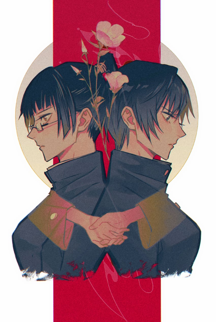 zen'in maki and zen'in mai (jujutsu kaisen) drawn by hanlutt
