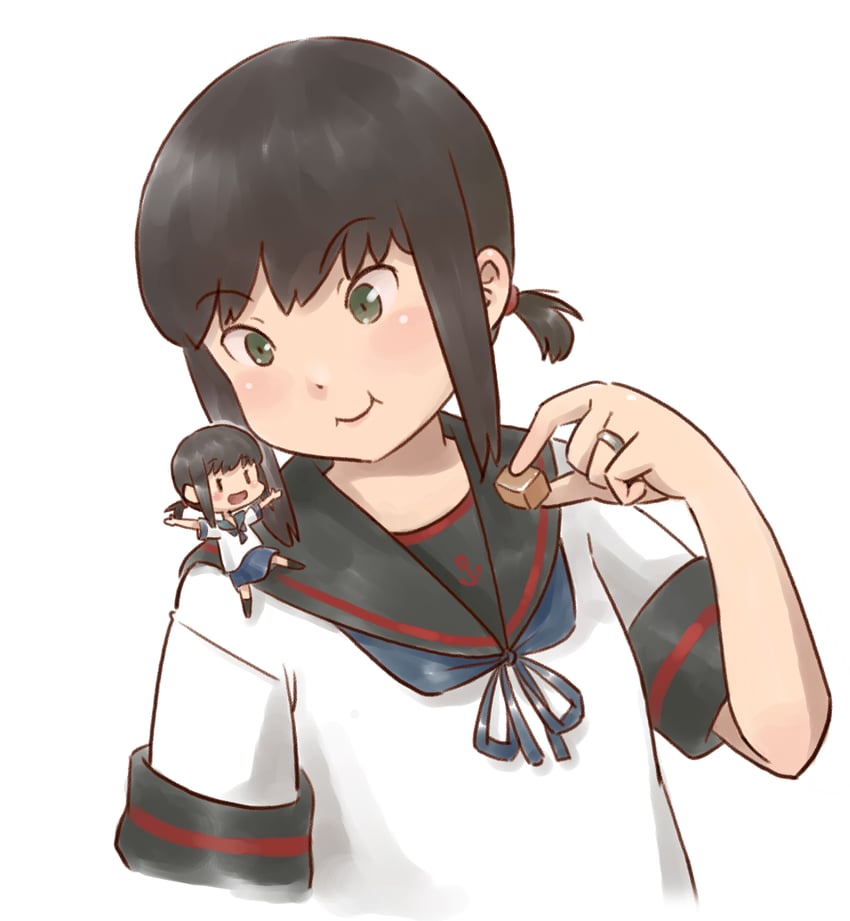 fubuki and fubuki kai ni (kantai collection) drawn by karasu_(naoshow357)