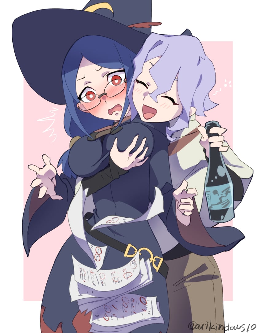 ursula charistes and croix meridies (little witch academia) drawn by arikindows10