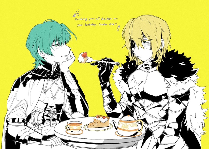 dimitri alexandre blaiddyd and male byleth (fire emblem and 1 more) drawn by jmeysan