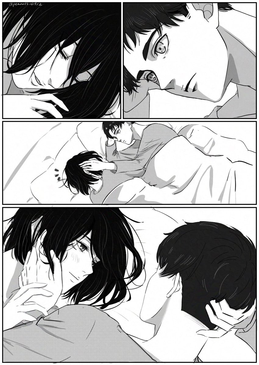 mikasa ackerman and eren yeager (shingeki no kyojin) drawn by peanuts261912
