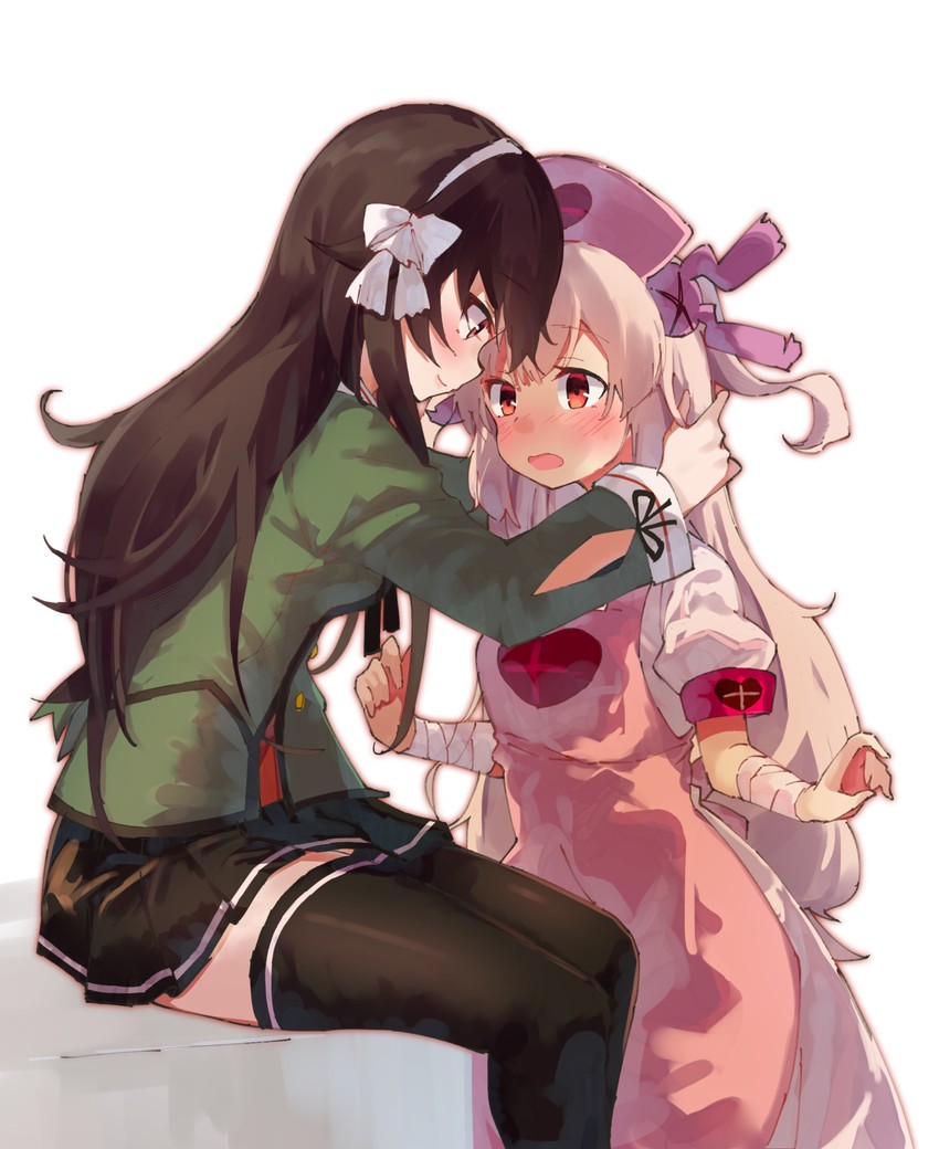 natori sana and yaezawa natori (sana channel and 1 more) drawn by lamb_(hitsujiniku)