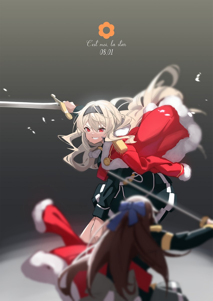 saijou claudine and tendou maya (shoujo kageki revue starlight) drawn by fataaa