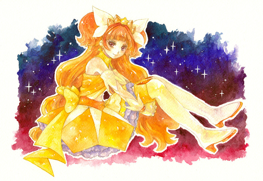 amanogawa kirara and cure twinkle (precure and 1 more) drawn by shiroma_(mamiko)
