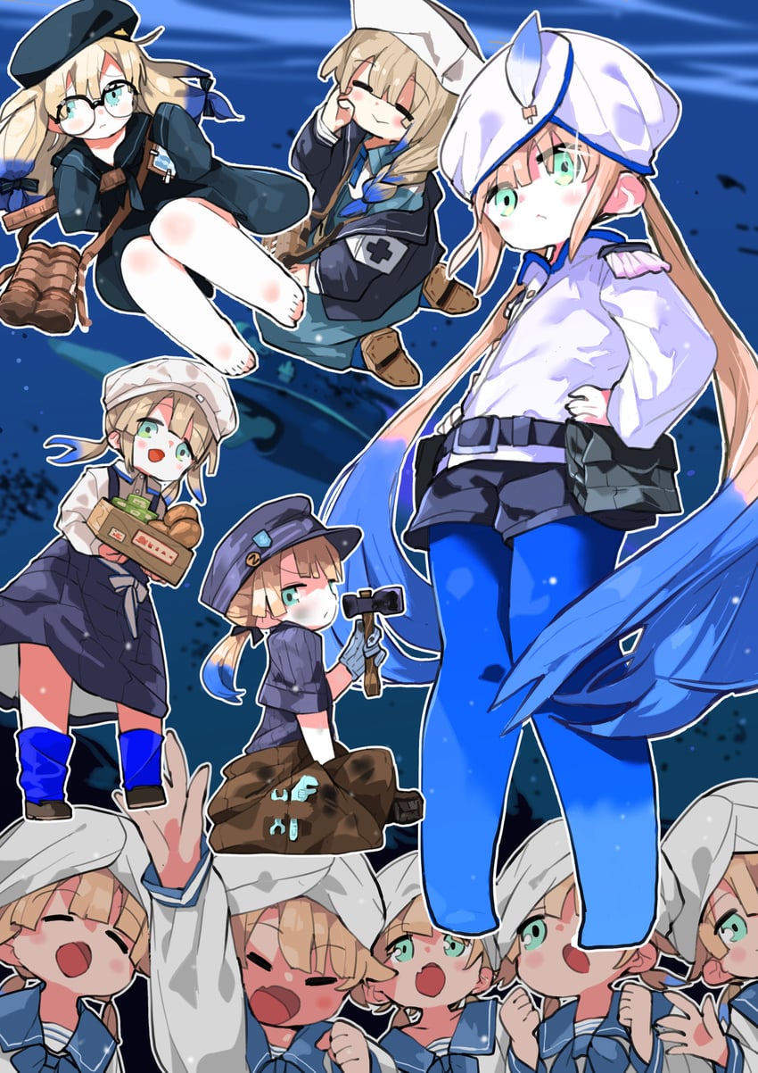 nemo, captain nemo, marine nemo, professor nemo, nurse nemo, and 2 more (fate and 1 more) drawn by mossgreen