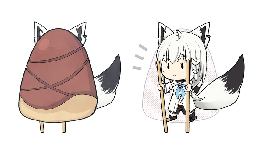 shirakami fubuki and oruyanke (hololive) drawn by tonogai_yoshiki